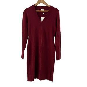 Jason Wu Long Sleeve V-Neck Merino Wool Knit Dress